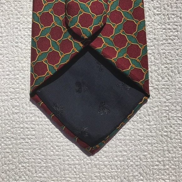 Brooks Brothers Maroon with Green/Gold Neck Tie - Picture 3 of 5
